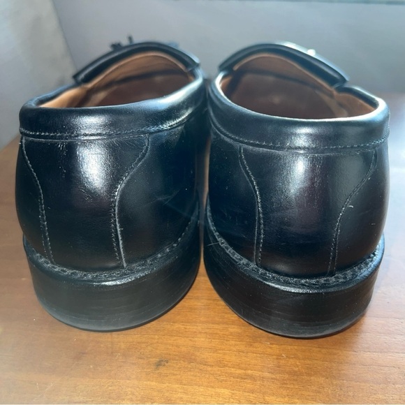 Men's Allen Edmonds Newport Black Leather Tassel Dress Loafers Shoes sz US 8.5E - Picture 4 of 12